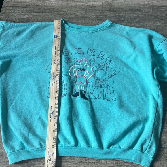 Vintage 1990s E.N.U.F Embroidered Crewneck Sweatshirt Made In USA Size M - Picture 10 of 12